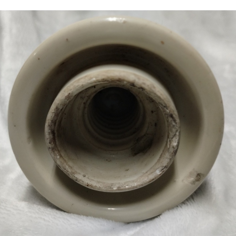 Locke 44 USA Vintage Off White Ceramic Porcelain Electrical Insulator Glazed - Picture 4 of 9